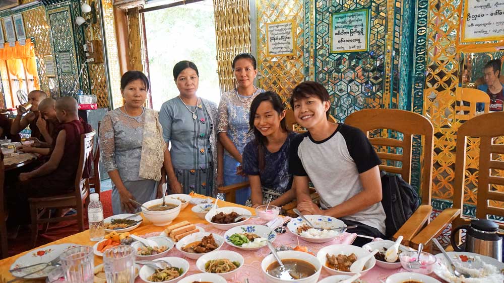 Lunch at Amarapura monastery - myanmar-itinerary-32
